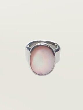 Silver Plated Ring with Mother of Pearl. NWOT
